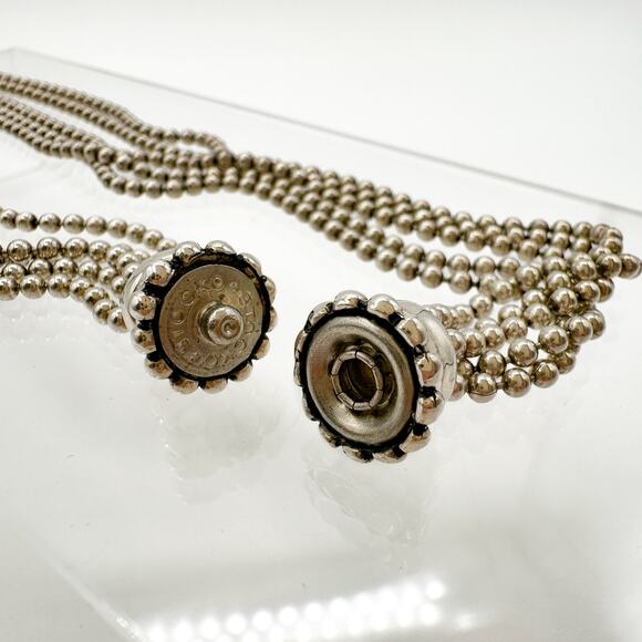 Vtg Joseph Esposito Necklace Espo Sterling Silver 5 Strand 18" Snap Closure - Picture 6 of 10